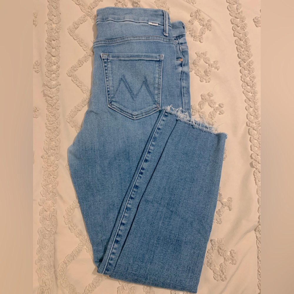 Mother Jeans | High-waisted Looker Ankle Fray in ‘Hey Sun’